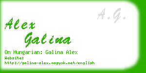 alex galina business card